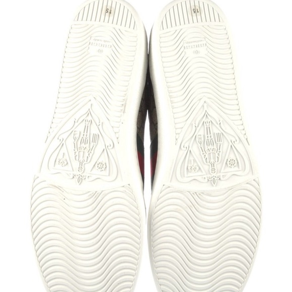 NWT Gucci GG Supreme Men's Beige Sneakers with Red and Green Accents US 15 - Picture 5 of 5